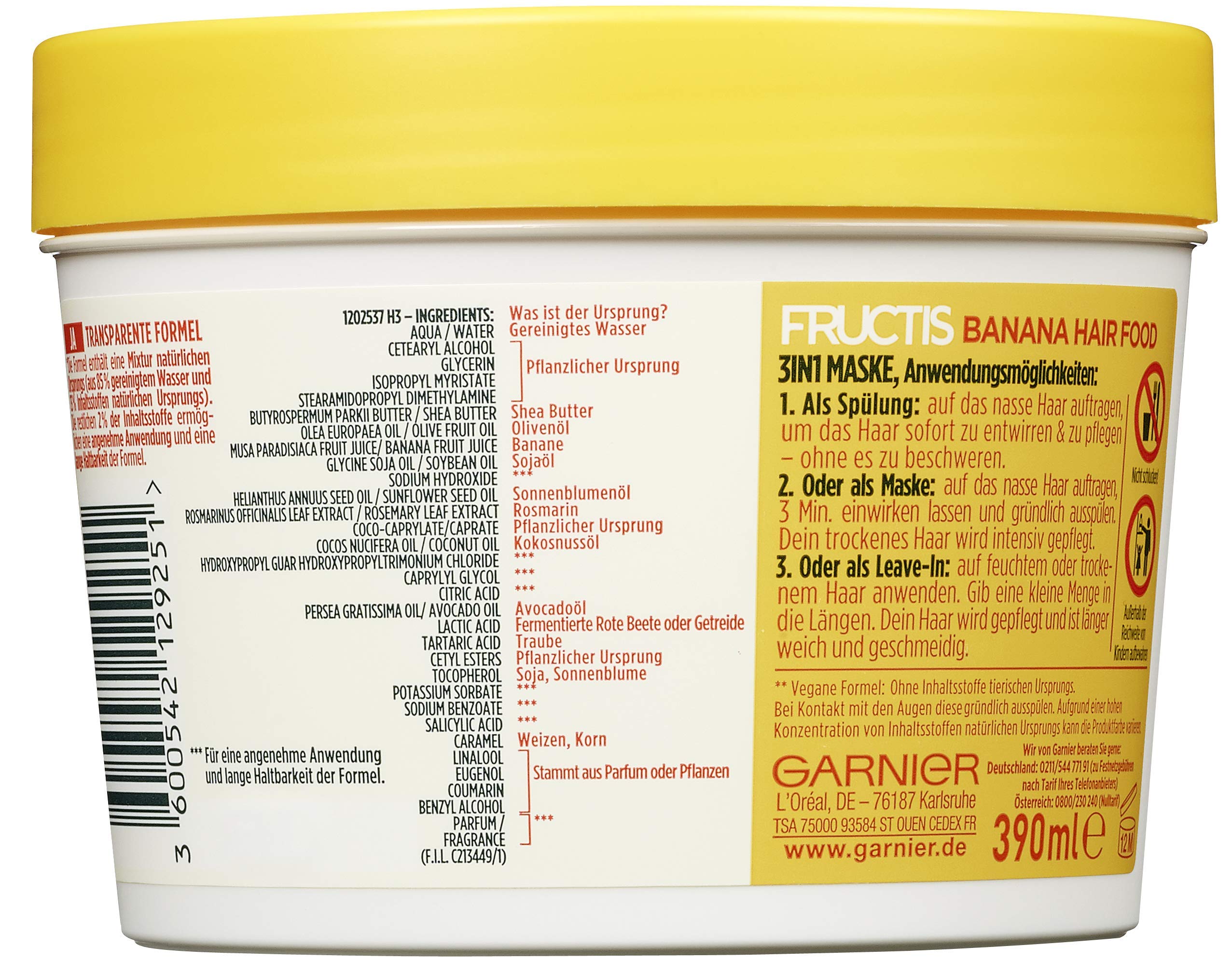 Garnier Fructis Banane – application rapide comme masque pour cheveux secs