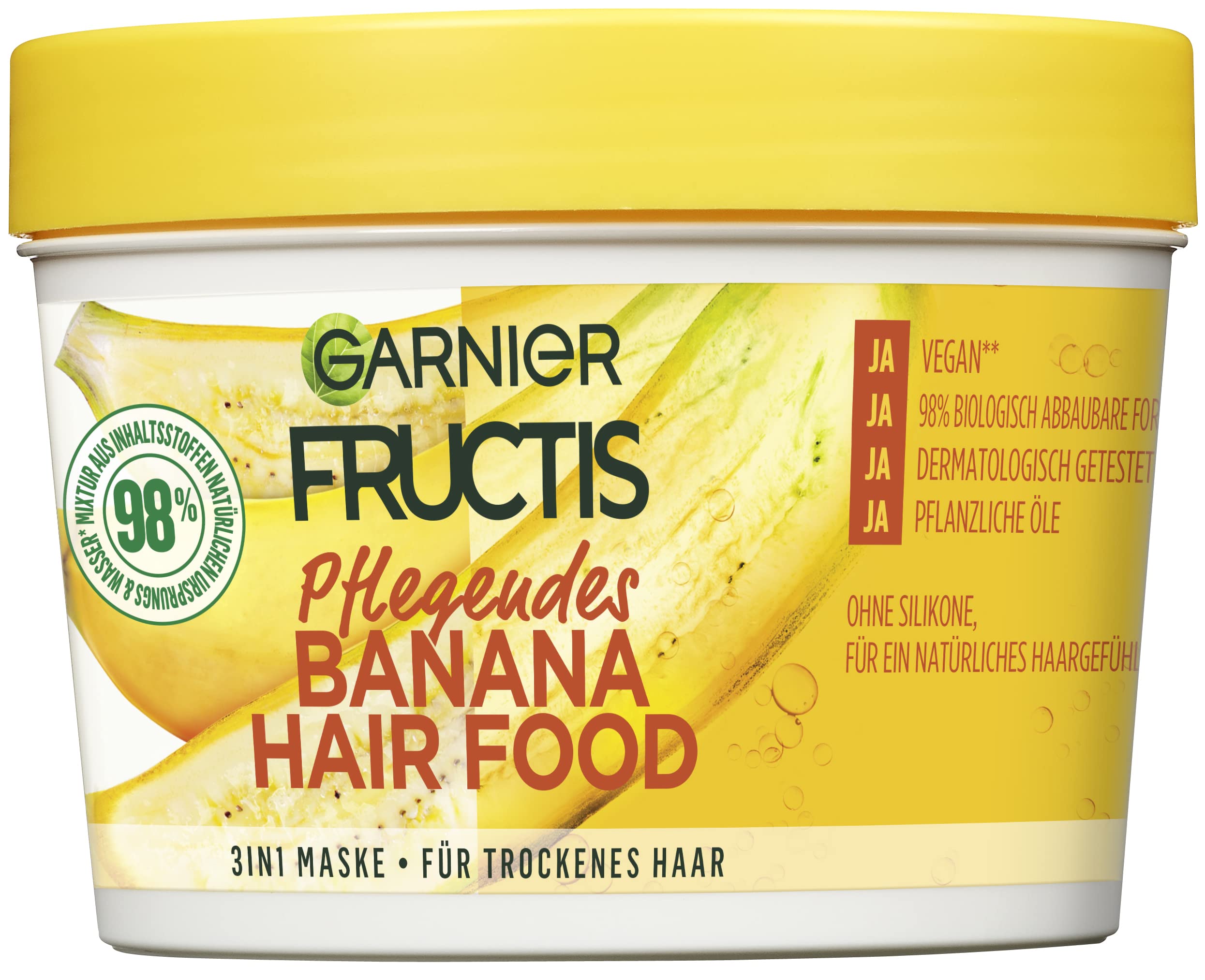 Garnier Fructis Nourrissant Banane – masque 3 en 1 pour cheveux secs