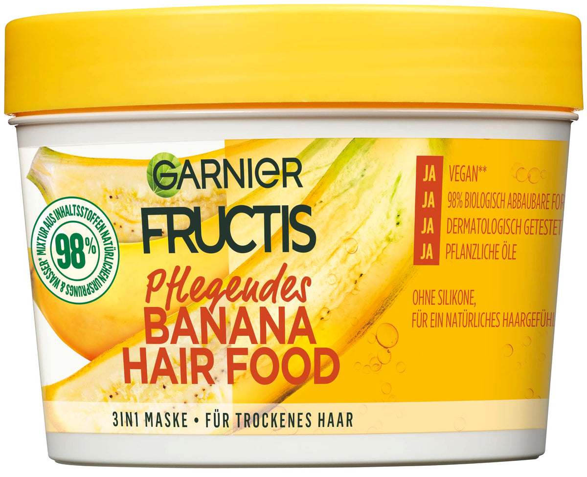 Garnier Fructis Nourrissant Banane – masque 3 en 1 pour cheveux secs