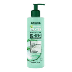 Garnier Fructis Pure Clean 10-en-1 crème sans rinçage, bouteille prête à hydrater et démêler