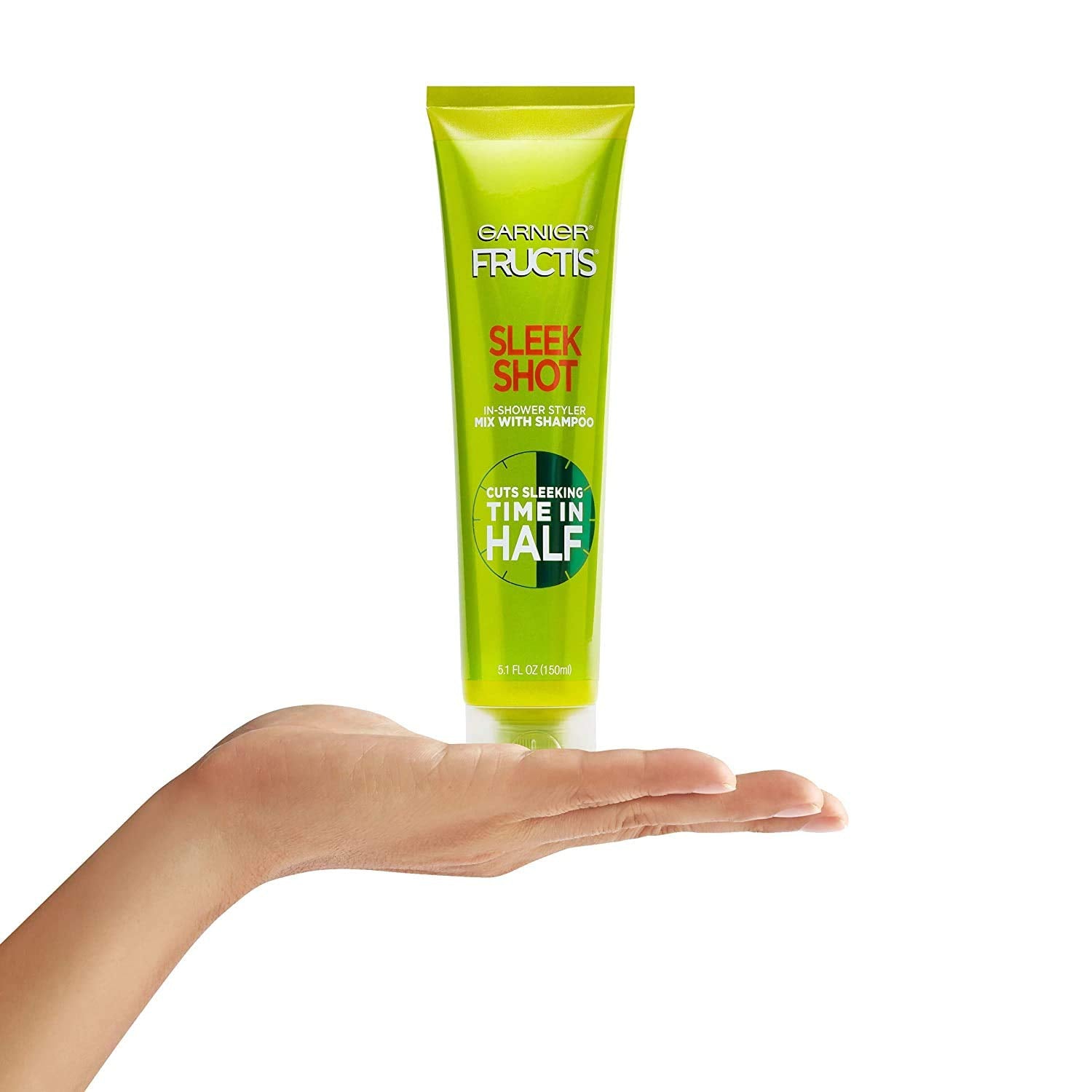 Garnier Fructis Sleek Shot bottle with glossy finish and label