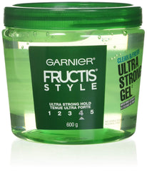 Garnier Fructis Style Ultra Strong Hold Gel No 4 bottle front for long lasting style