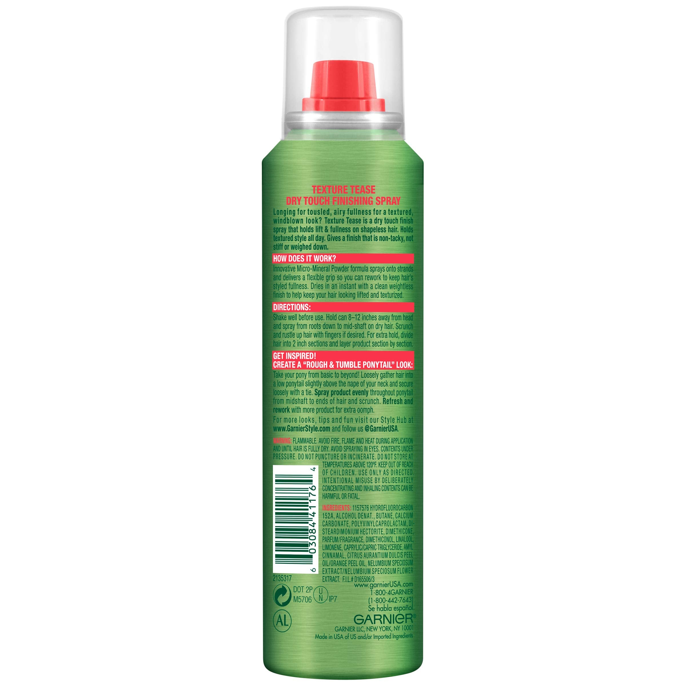 Garnier Fructis Texture Tease: brume de finition sèche pour cheveux texturés.