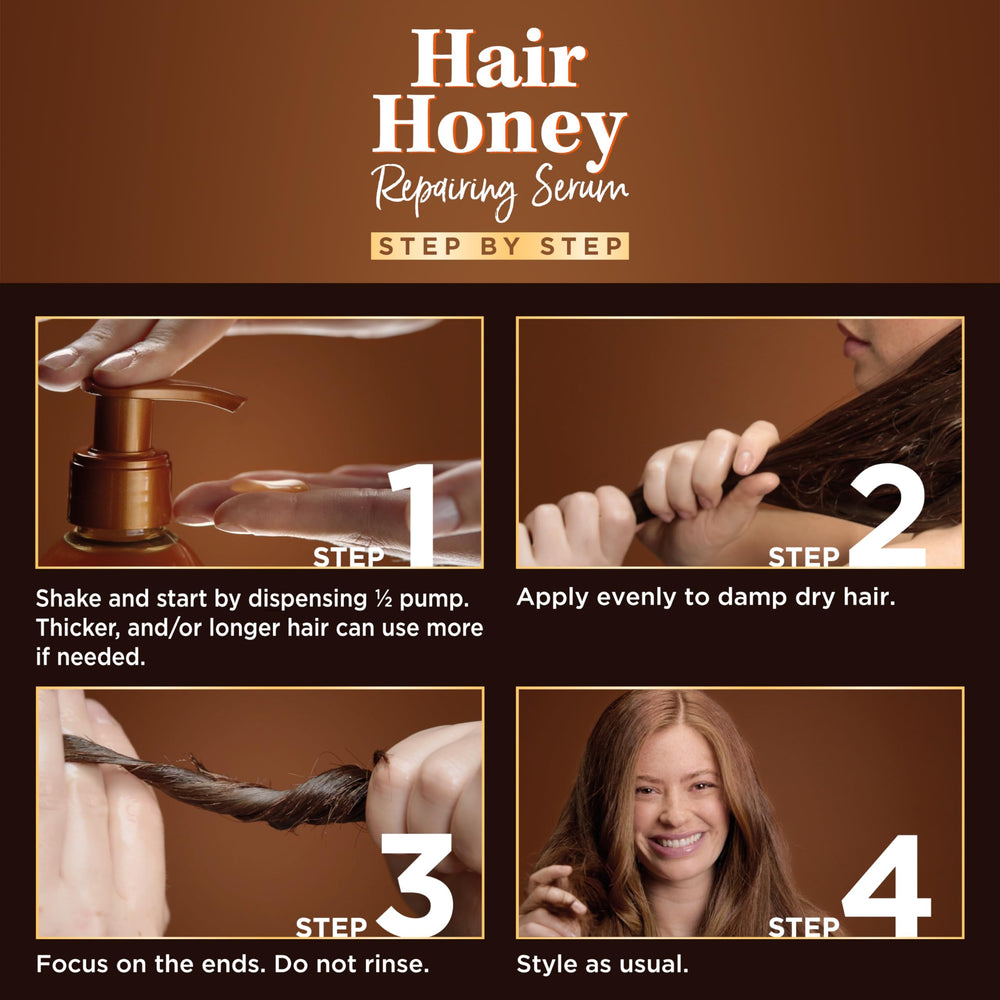 Miel d’acacia durable dans Hair Honey Garnier, sans parabènes ni colorants.