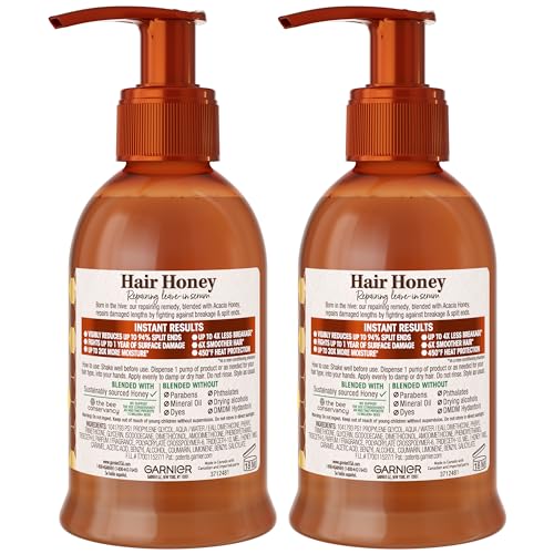 Texture non grasse du Hair Honey Garnier, application légère et agréable.