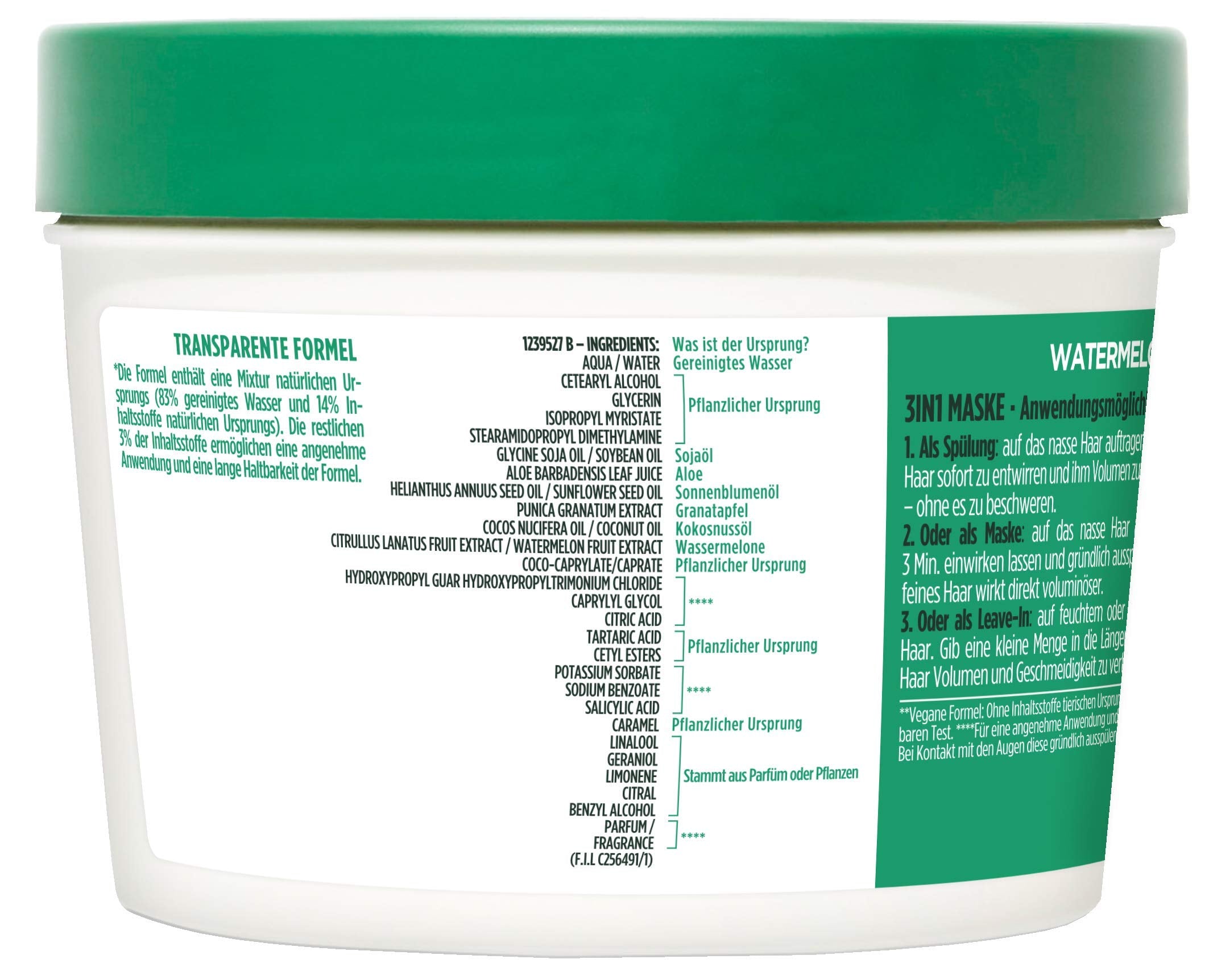 Garnier masque 3-en-1 à la pastèque pour cheveux fins et brillants