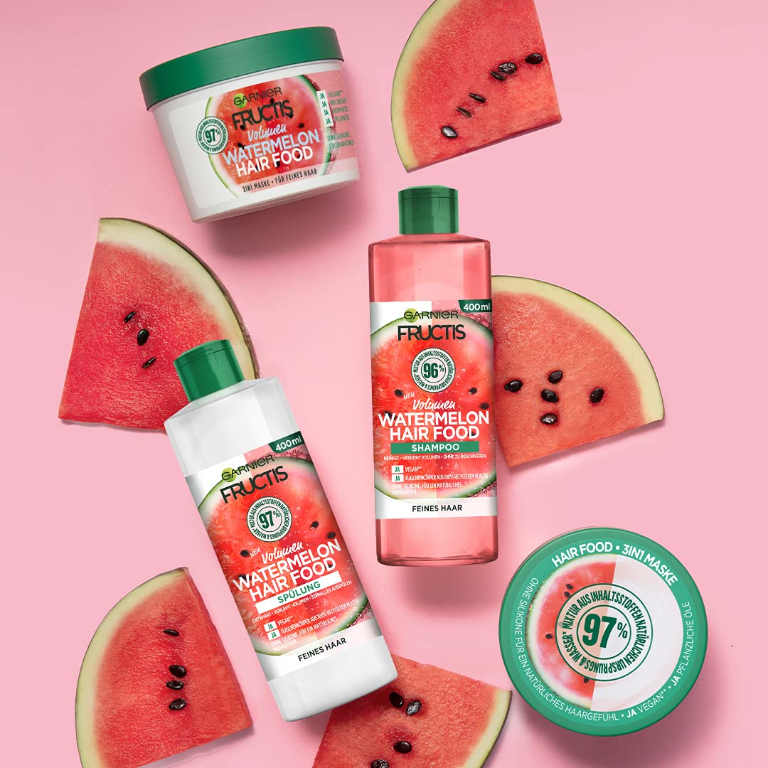 Garnier masque à la pastèque offre brillance durable et douceur