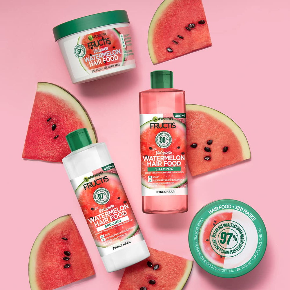 Garnier masque à la pastèque offre brillance durable et douceur