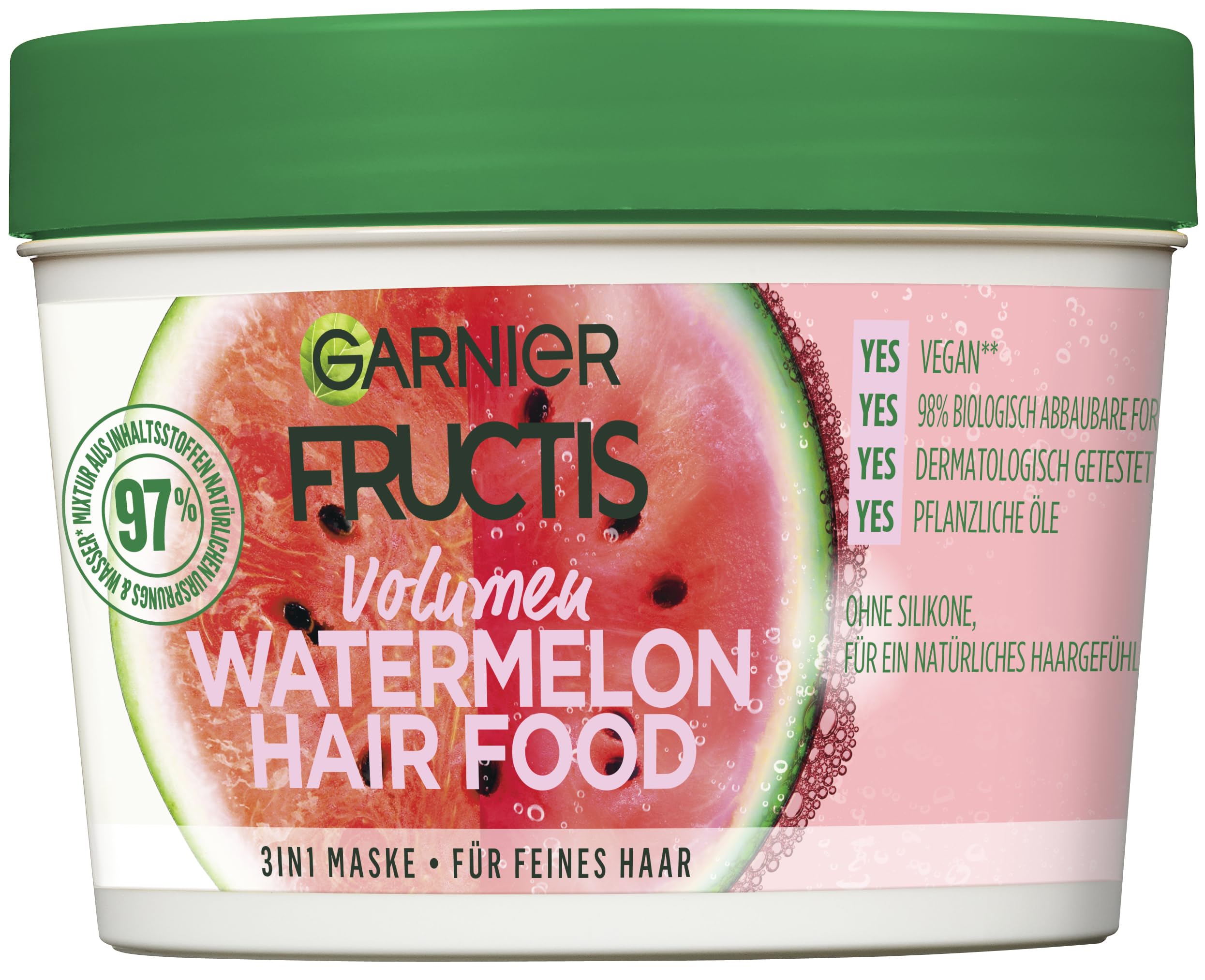 Masque à la pastèque Garnier pour cheveux nourris et démêlés