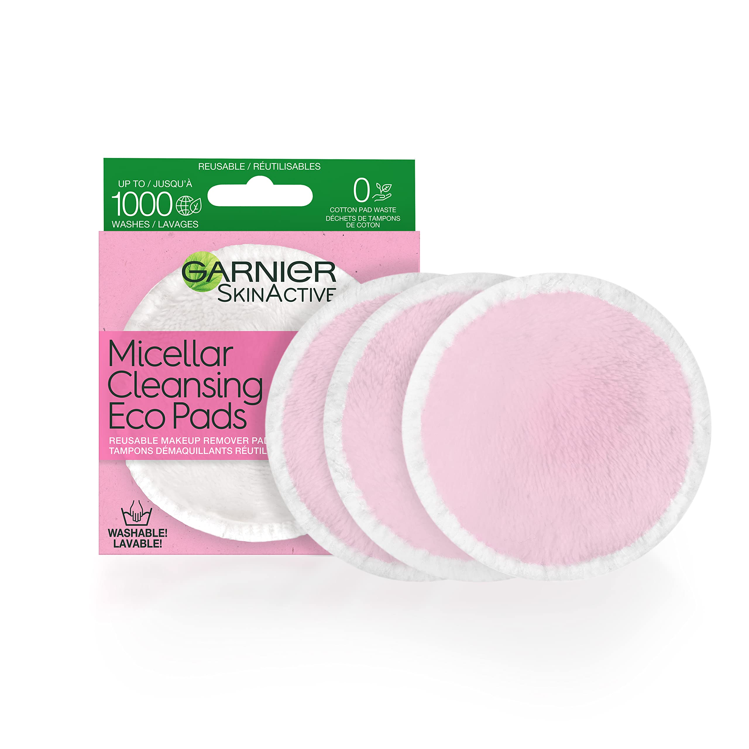 Garnier Micellar Cleansing Eco Pads emballage variable pour une routine durable
