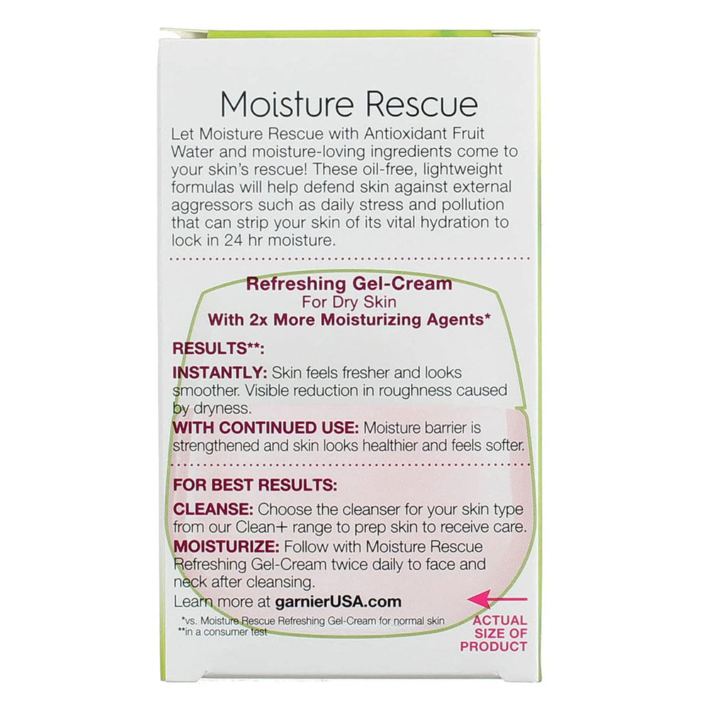 Format tube de 50 ml Garnier Gel-Crème, pratique pour une utilisation quotidienne.