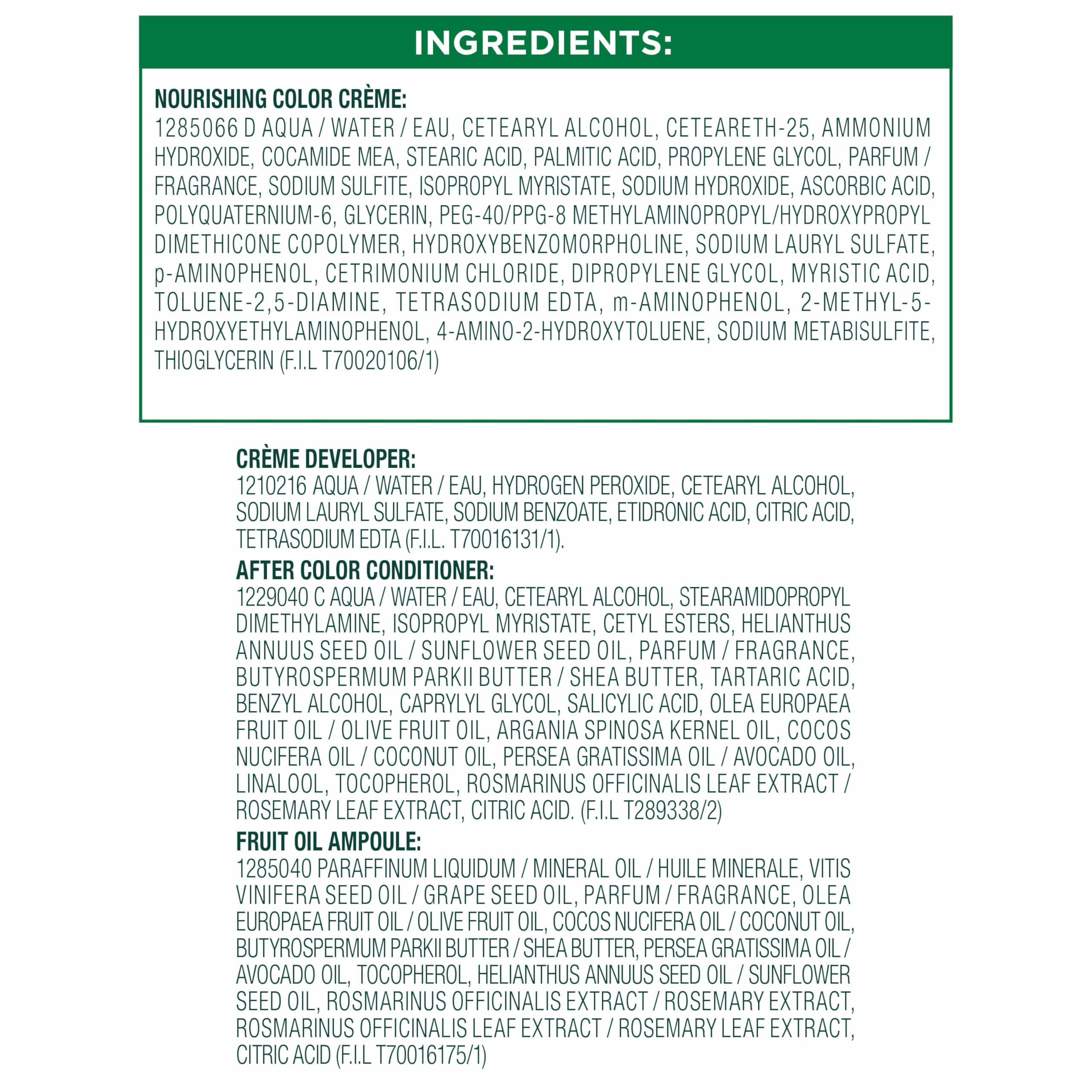 Garnier Nutrisse emballage variable selon le lot