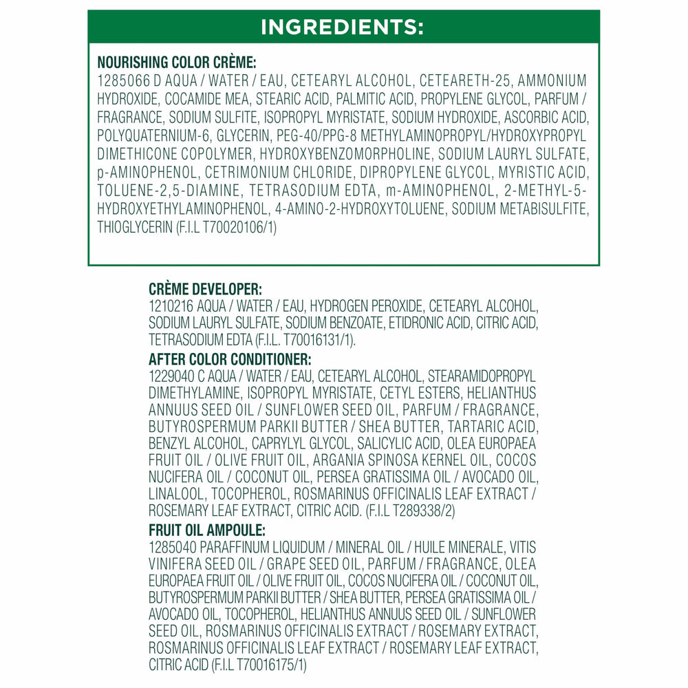Garnier Nutrisse emballage variable selon le lot
