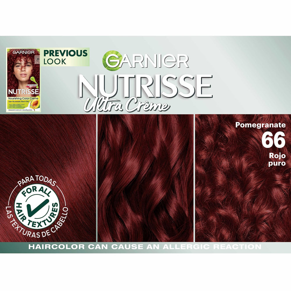 Garnier Nutrisse, couverture gris 100%, couleur riche et uniforme.