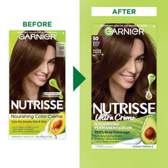 Garnier Nutrisse: ampoule-fruits prête à être ajoutée, soin nourrissant puissant.