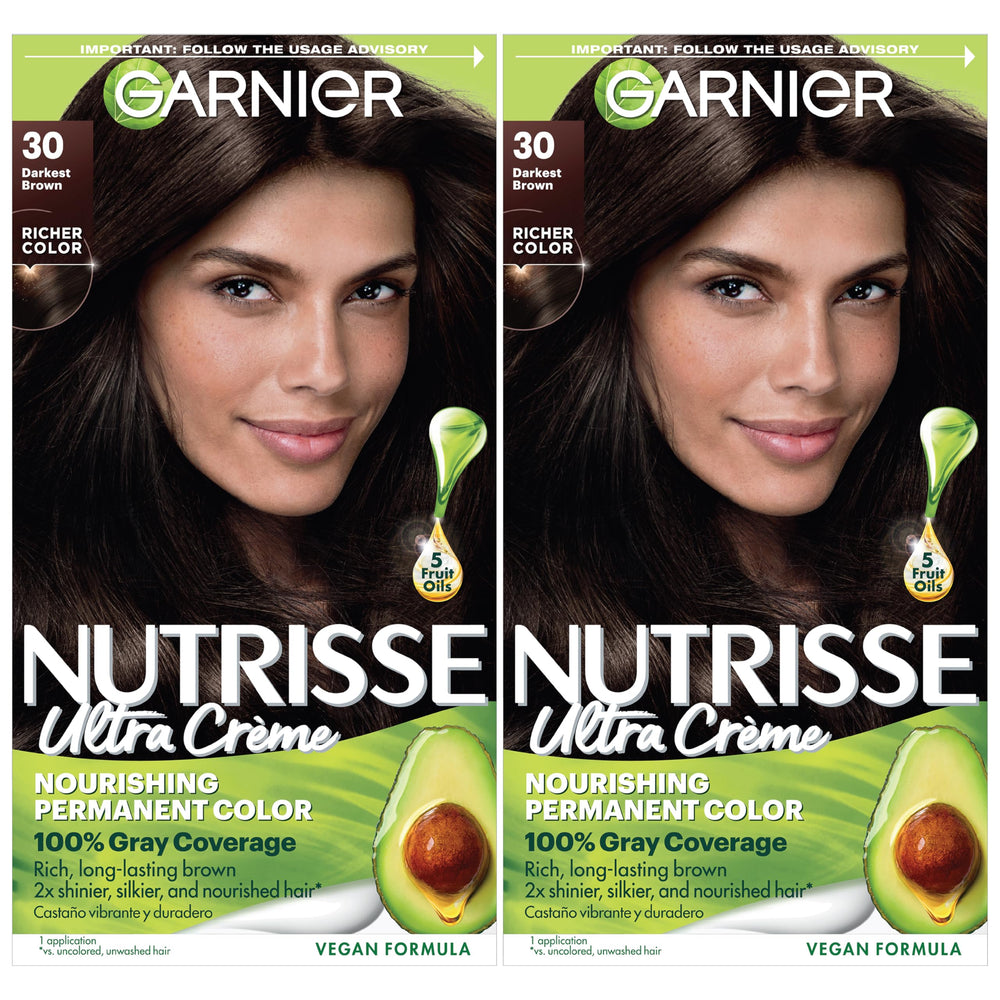 Garnier Nutrisse brun foncé Sweet Cola sur emballage, couleur durable.