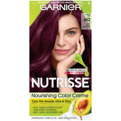 Nutrisse Garnier Crème Nourrissante, teinte Bourgogne Foncé prête à l'application, couleur durable.