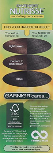 Garnier Nutrisse: cartouche-ingredients mettant en avant les huiles nourrissantes.