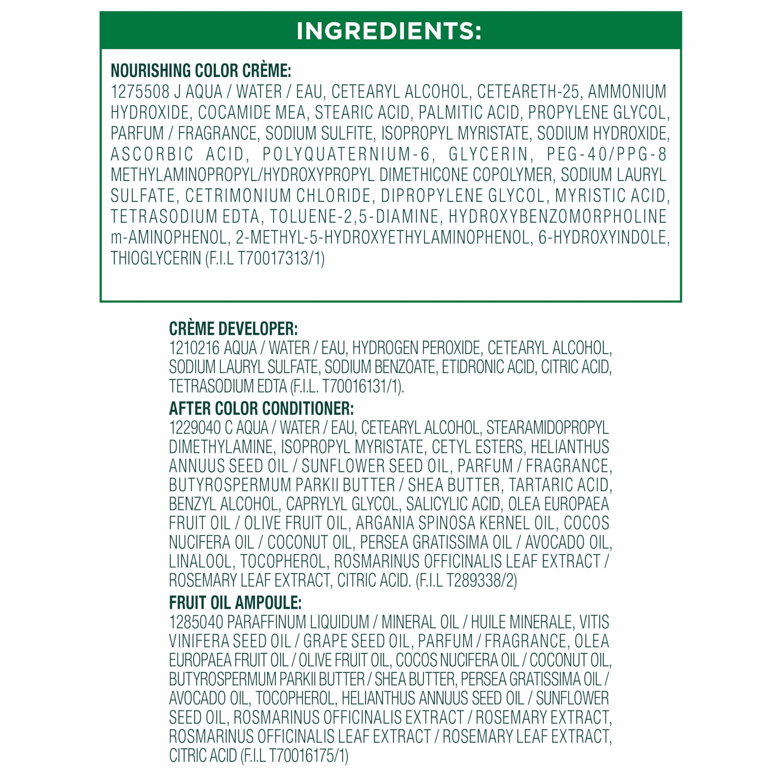 Emballage pratique: conditionnement varié pour kit couleur à domicile.