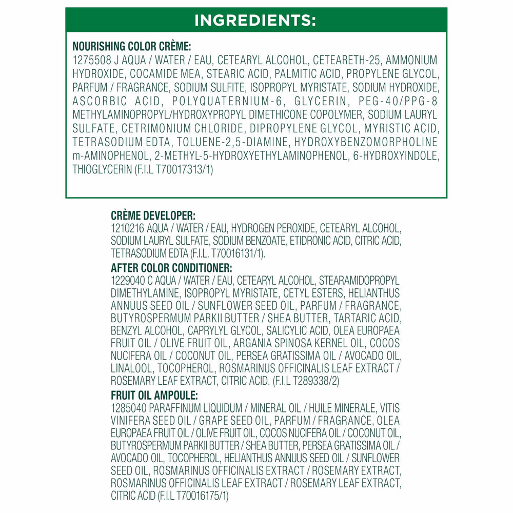Emballage pratique: conditionnement varié pour kit couleur à domicile.