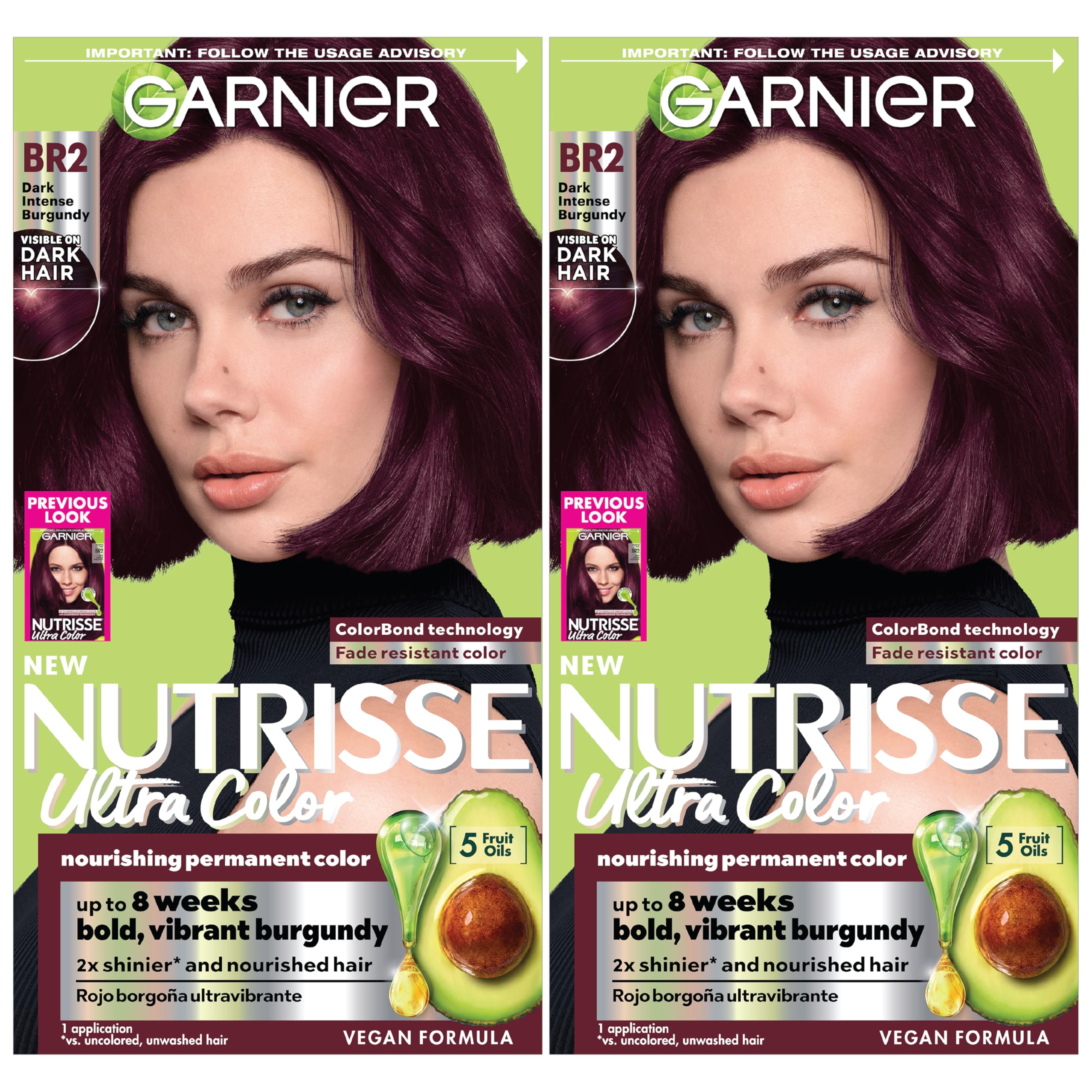 Garnier Nutrisse BR2 Bourgogne Intense; bouteille couleur passion; reflets riches et durables