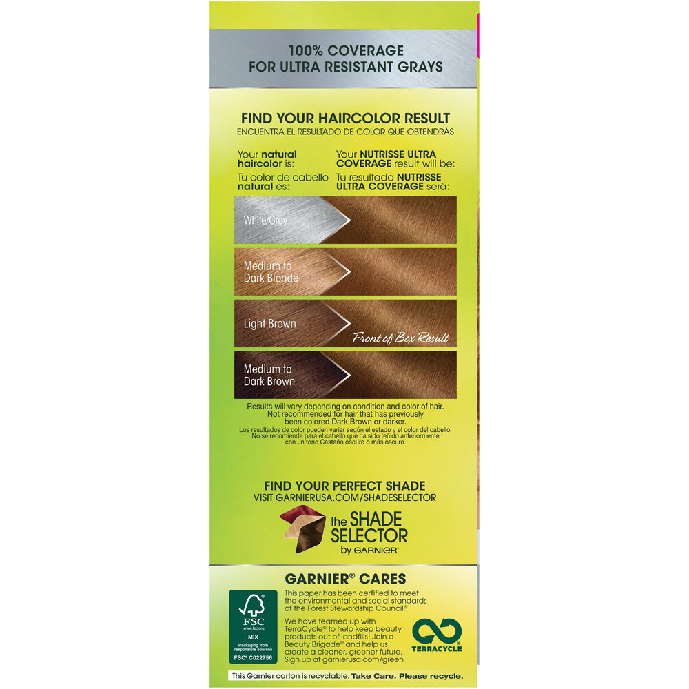 Garnier Nutrisse Ultra Couverture – masque après-coloration nourrissant pour cheveux doux.