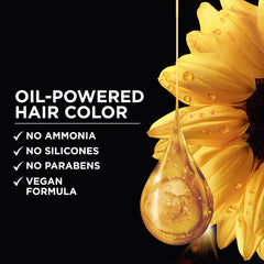 Garnier Olia gants de protection pendant l’application.