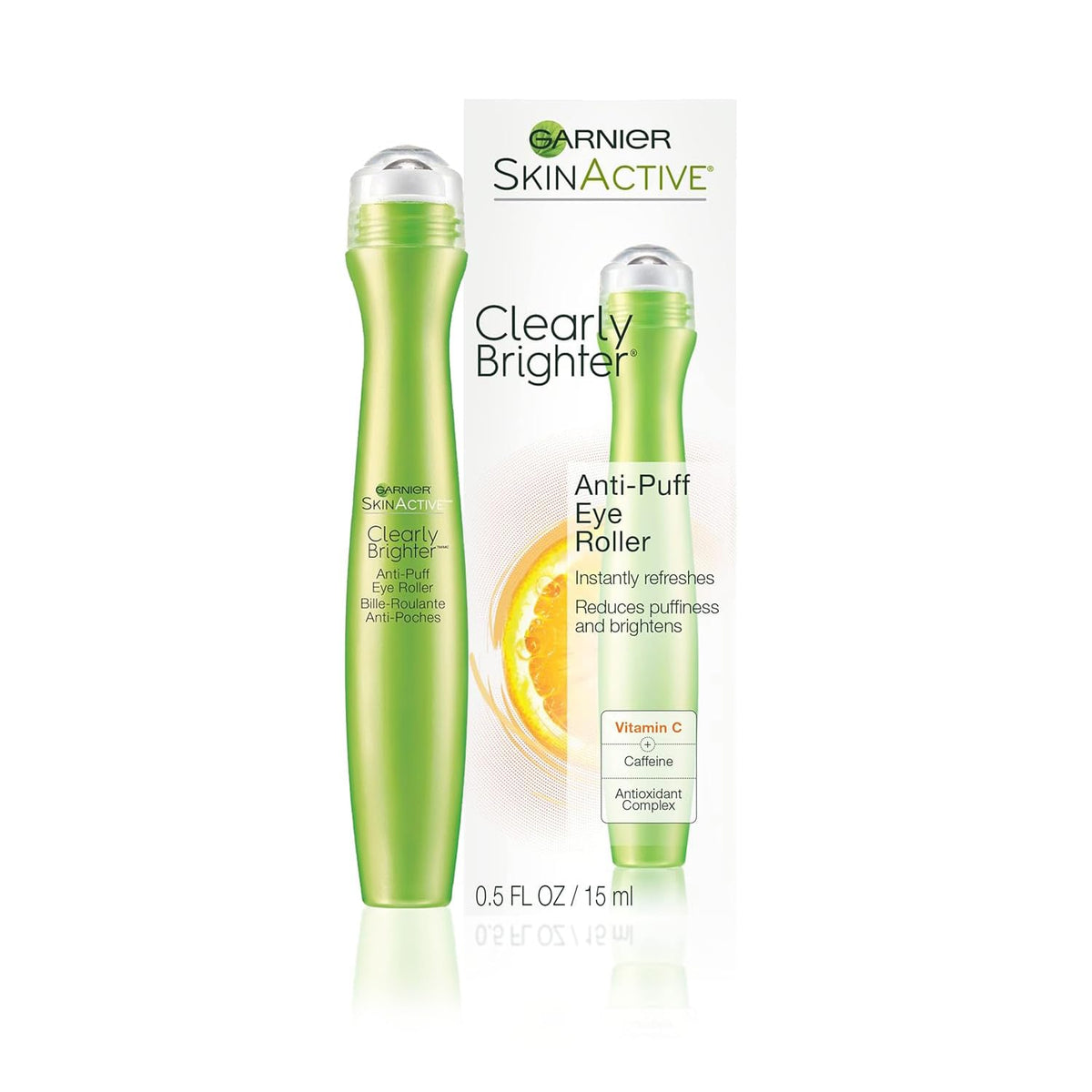 Rouleau-yeux Garnier pour un regard plus frais et reposé.