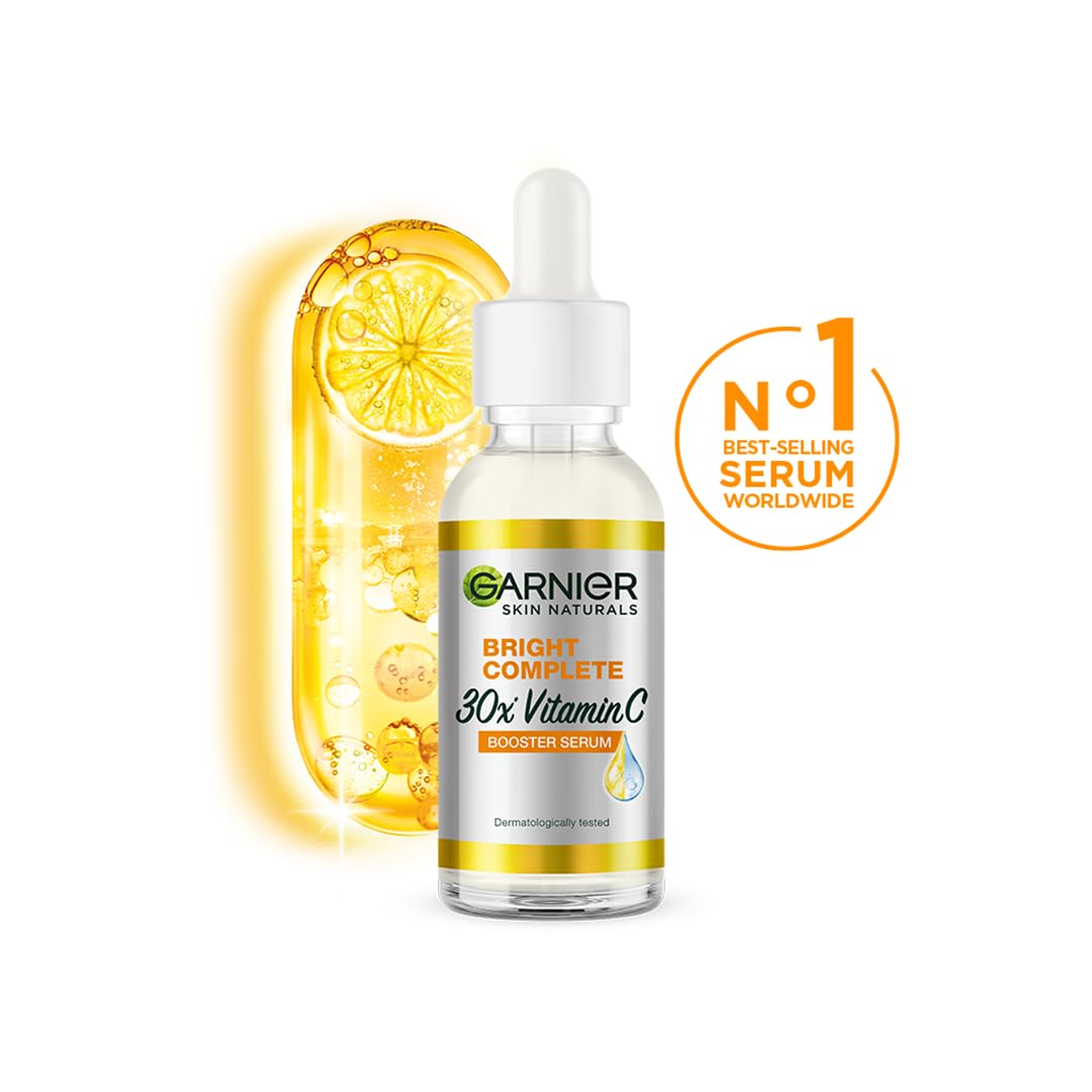 Garnier Sérum Vitamine C 30 ml : flacon pratique pour routine.