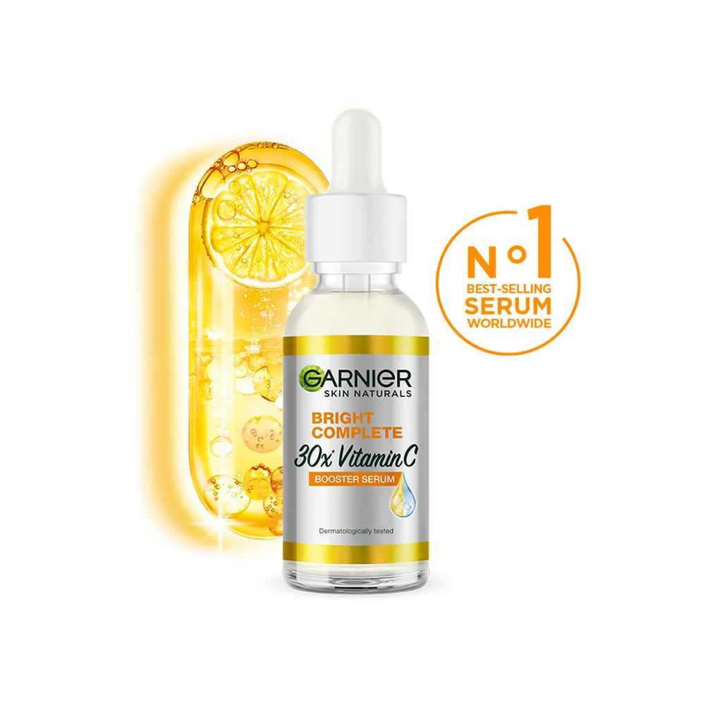 Garnier Sérum Vitamine C 30 ml : flacon pratique pour routine.