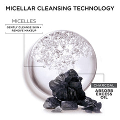 Charcoal helps absorb excess oil on Garnier cleanser