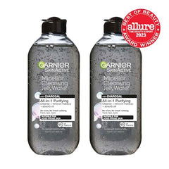 Close-up of jelly-water texture with charcoal for purifying skin