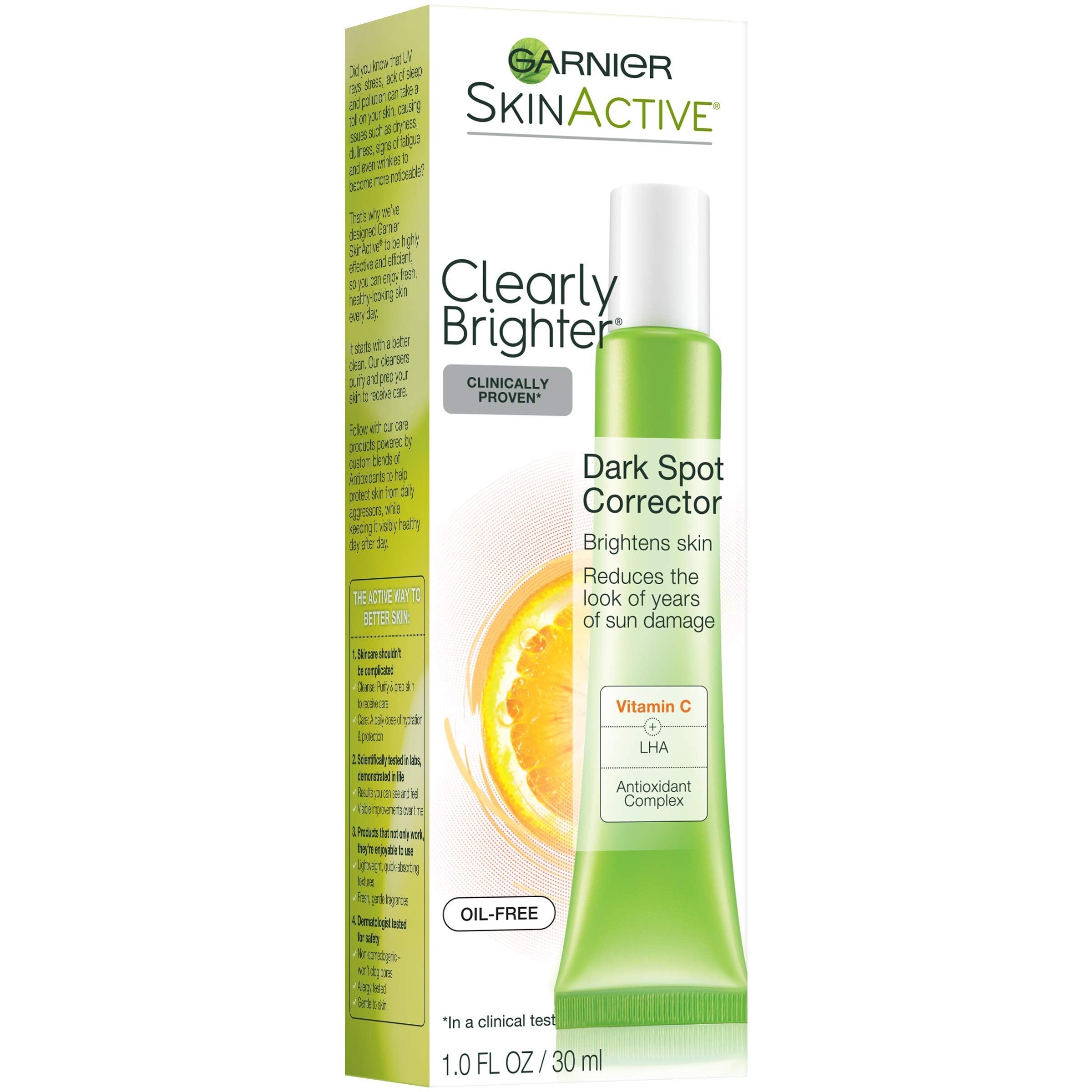 Emballage Garnier SkinActive avec variations d’emballage, packaging pratique.