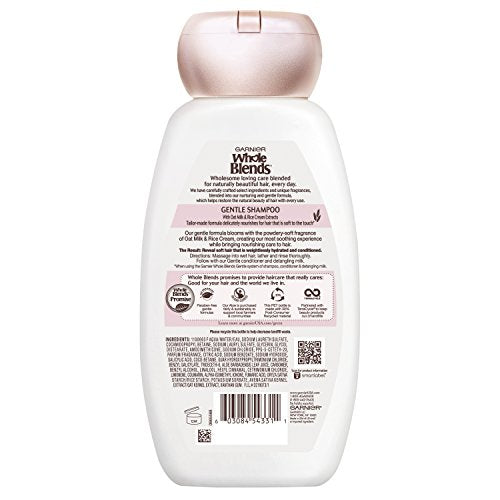 Garnier Whole Blends Shampoing extraits riz avoine — formule naturelle nourrissante