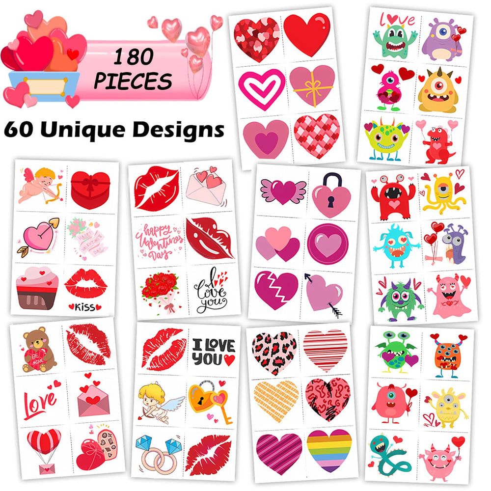 Garsellen tatouages lèvres et flèches d'amour – motifs romantiques pour fêtes Valentin