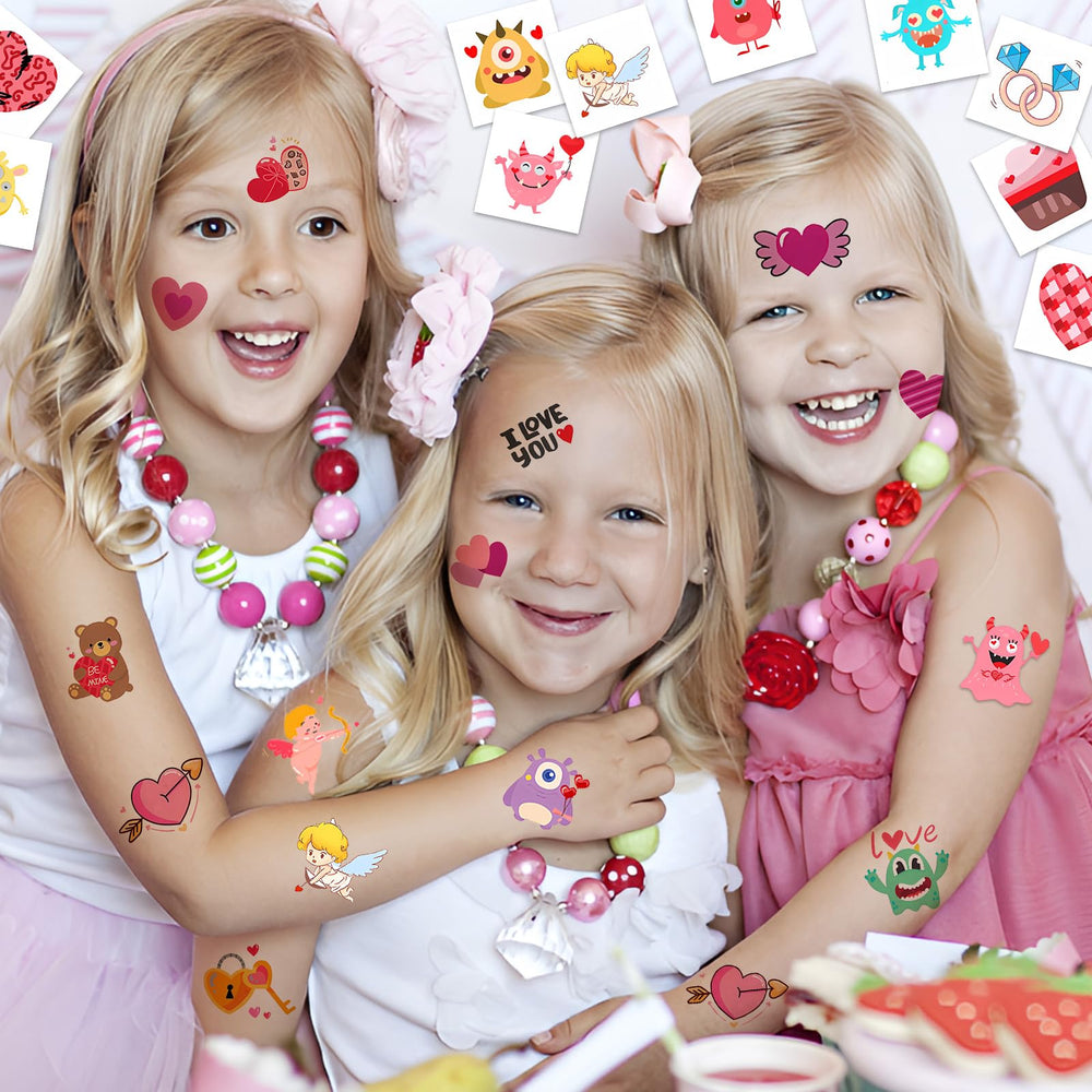 Garsellen tatouages coeurs et monstres – designs variés pour expressions créatives des enfants