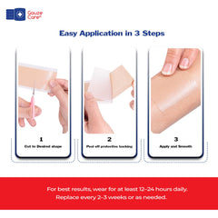 Gauze Care: bande silicone cicatrice, facile à découper et à porter au quotidien.