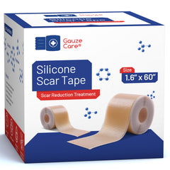 Gauze Care: rouleau bande cicatrice en silicone, application discrète et efficace.