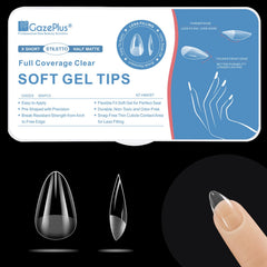 GazePlus pointes stiletto claires, couverture complète et tenue naturelle.