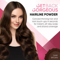 GBG Poudre ligne cheveux brun foncé texture légère pour effet discret et durable