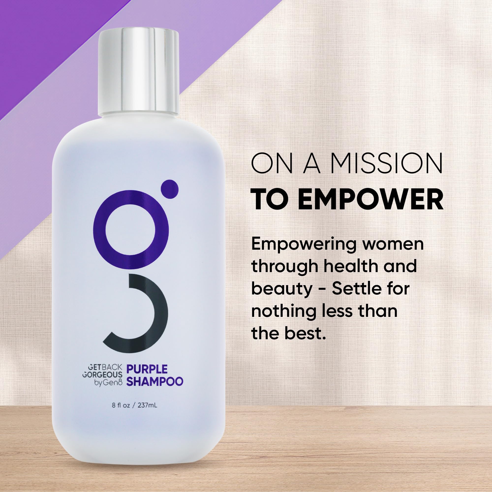 Routine rapide GBG pour cheveux colorés avec ce shampoing violet.
