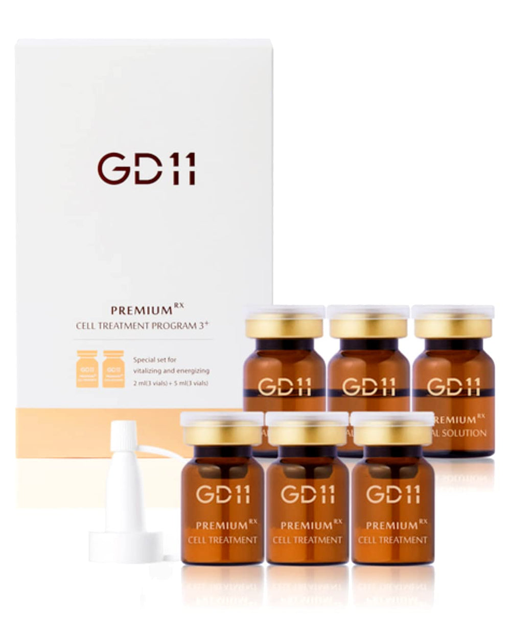 GD11 Exosome, bouteille du traitement, rituel soin à domicile pour un teint uniforme.