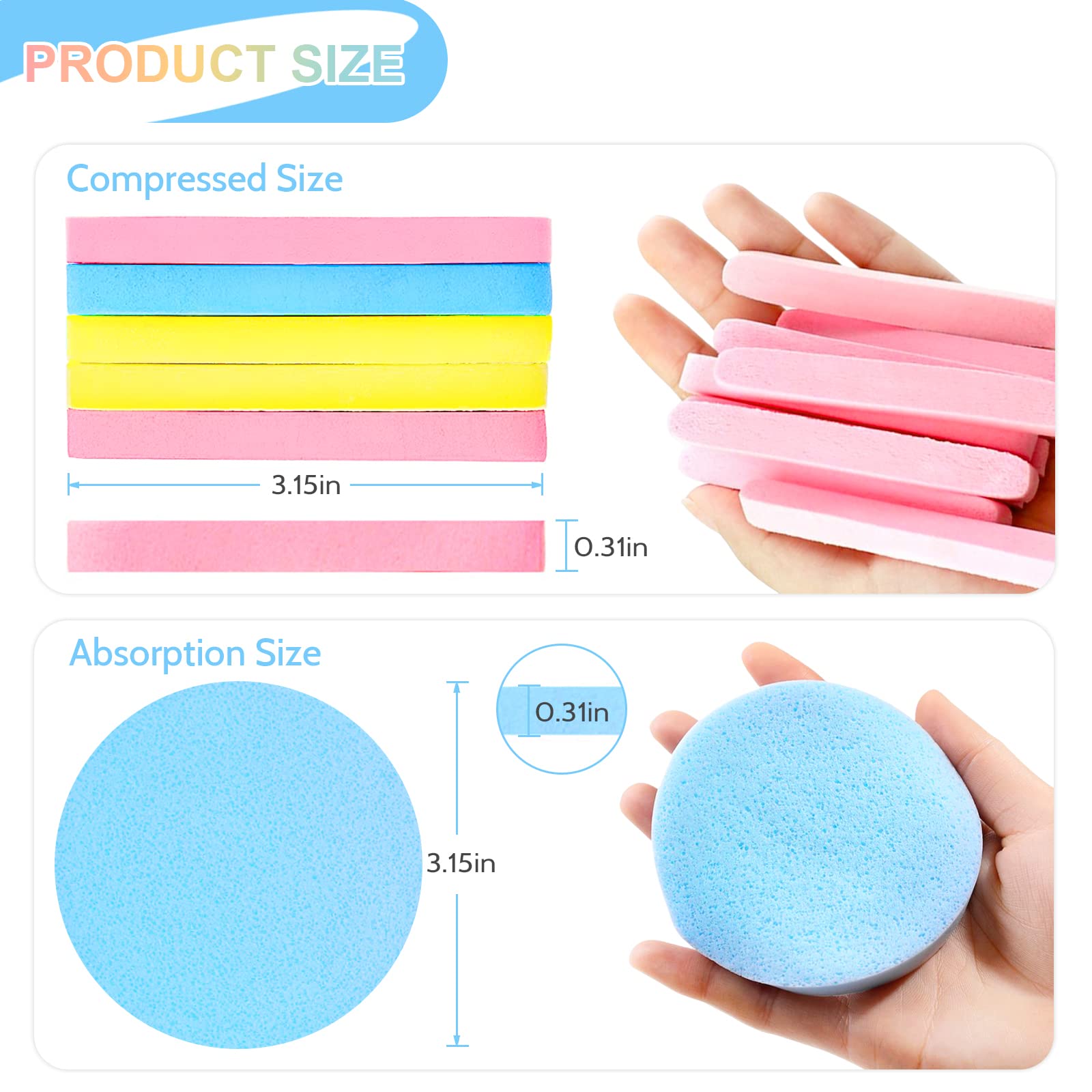 Éponge faciale Gddochn jaune: absorption rapide avec savon.