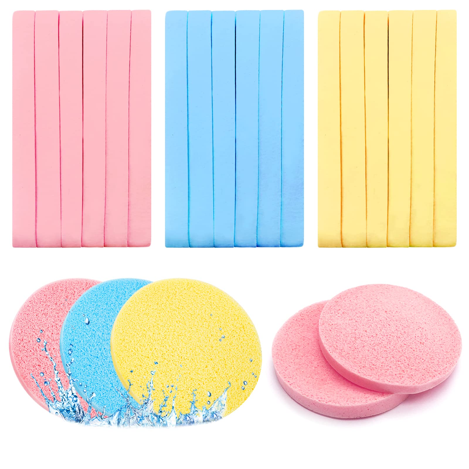 Éponge faciale Gddochn rose: démaquillage doux et efficace.