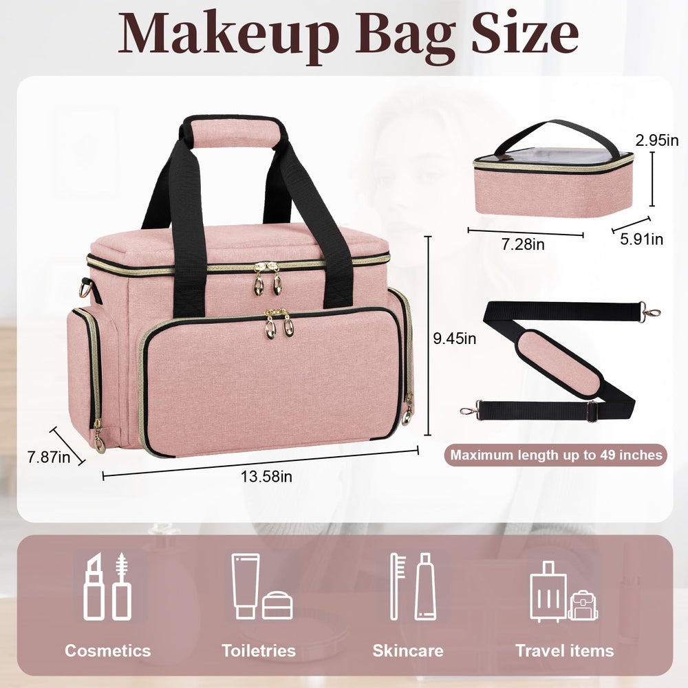 GDNasist grand-maquillage-rangement-pinceaux, compartiment dédié et protection PVC.