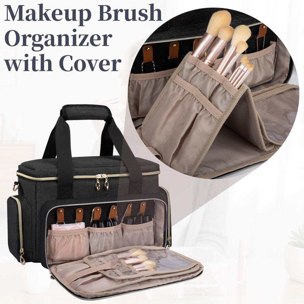 GDNasist grand-sac-maquillage diviseurs amovibles adaptant l'espace selon vos produits