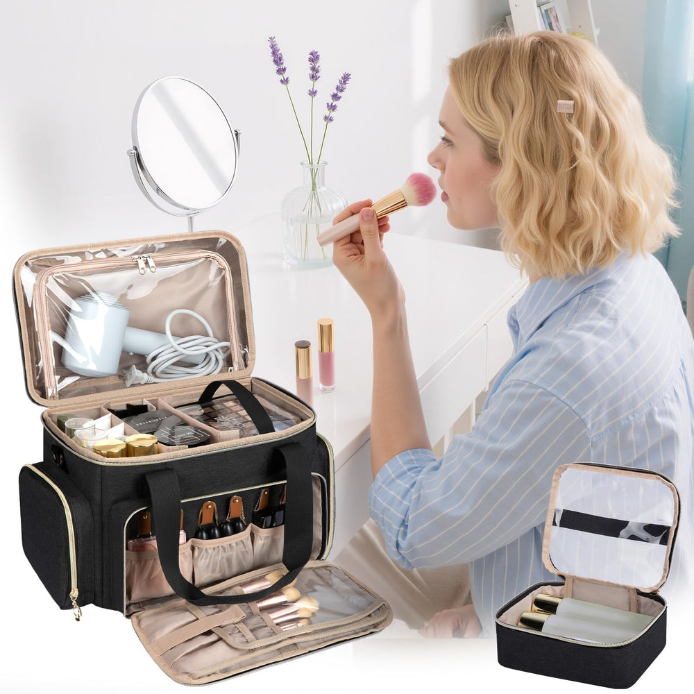 GDNasist grand-sac-maquillage doublure résistante, protection des produits lors déplacements