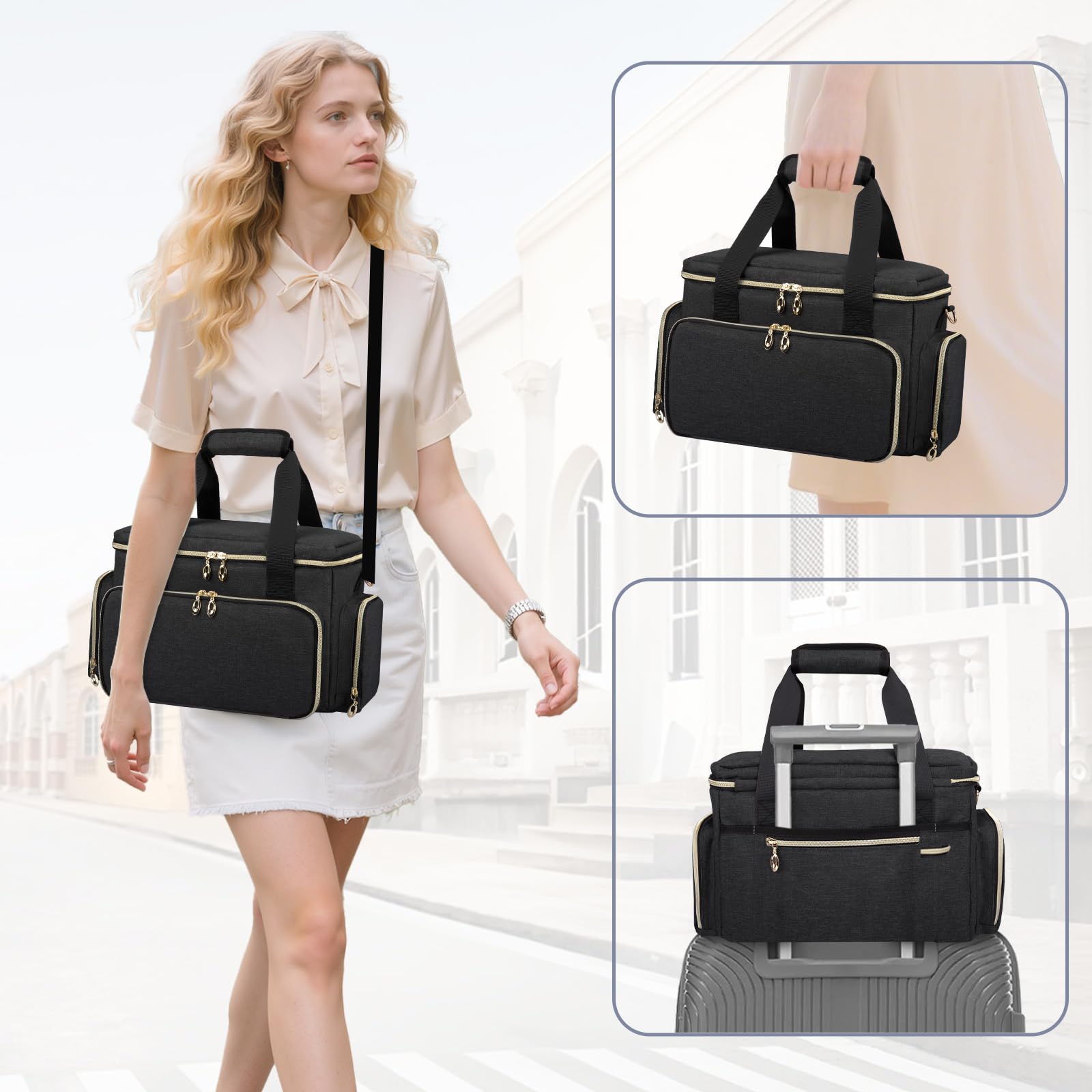 GDNasist sac-maquillage sangle bagage pour fixer sur valise