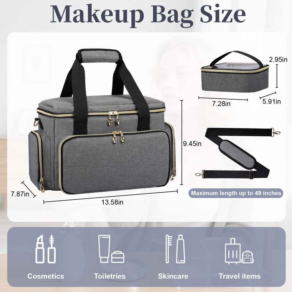 GDNasist sac maquillage voyage, poches transparentes pour retrouver rapidement petites fournitures