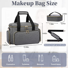 GDNasist sac maquillage voyage, poches transparentes pour retrouver rapidement petites fournitures